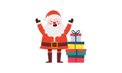 Santa claus characters collection vector