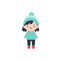 Cute Girl in Winter Clothes