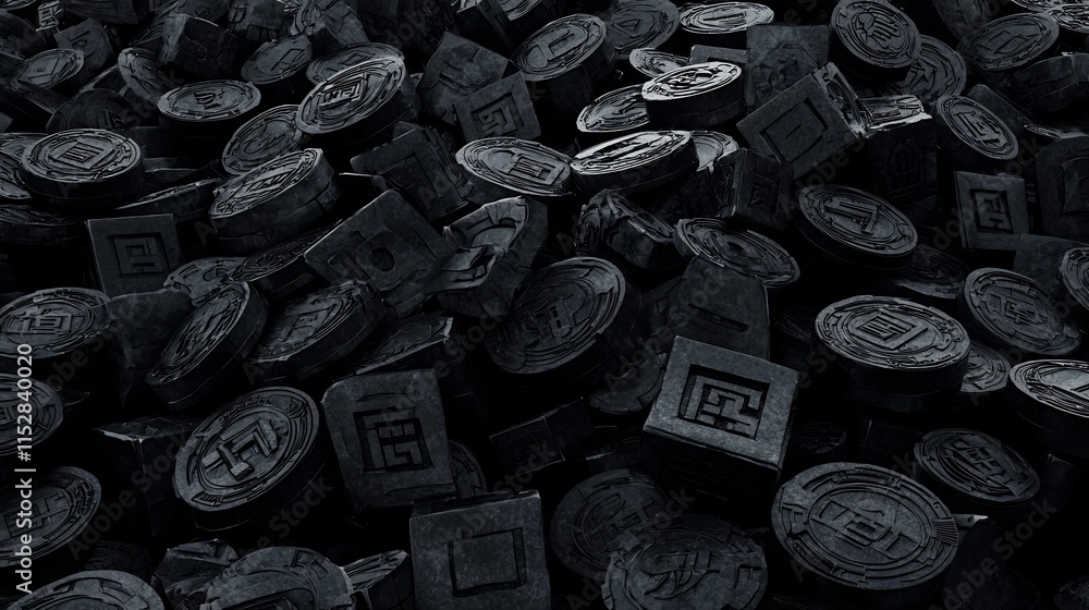 Poster detailed and intricate 3d of a captivating chinese coin motif with elegant text zone and ornamental 