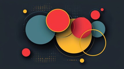 Minimalist New Year Gradient Circles