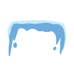 Snow caps of roofs vector illustration design