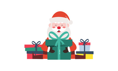 Santa claus characters collection vector