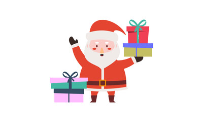 Santa claus characters collection vector