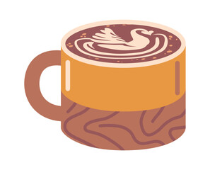 Coffee drink mug vector illustration