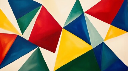 Fototapeta premium Abstract Geometric Colorful Triangle Composition