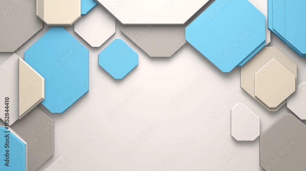 Poster abstract geometric hexagon pattern background design