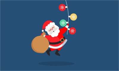 Santa claus characters collection vector