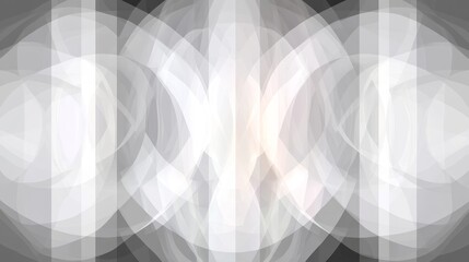 Abstract Gray and White Overlapping Circles Design