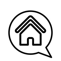 Home Icon on Bubble Speech