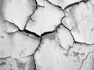 Fototapeta premium Cracked White Wall Texture Background