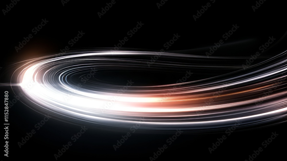 Poster abstract light swirl dynamic energy flow design