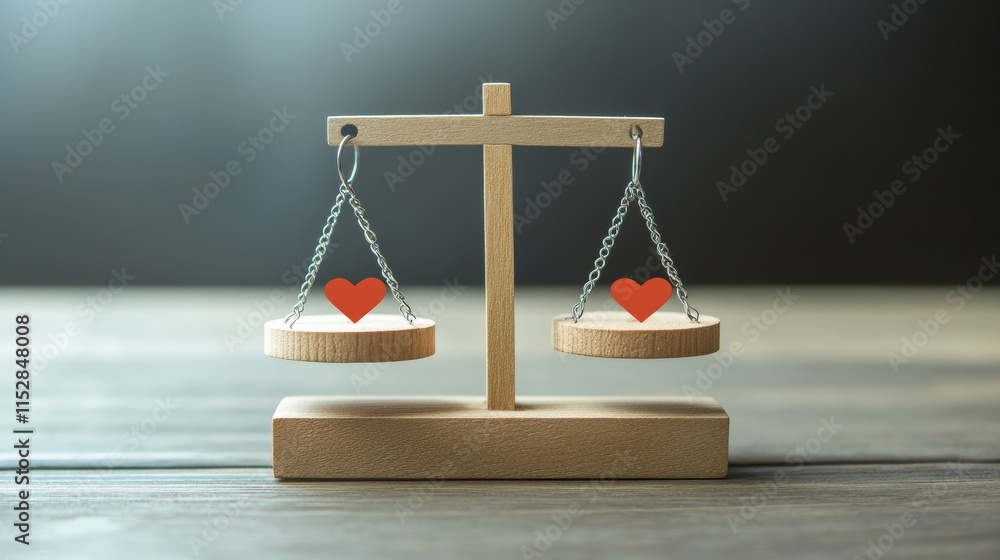 Poster right and wrong balance. positive or negative decision making or choice of approval or rejection. ch