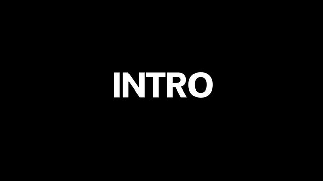 text intro animation transaparent background