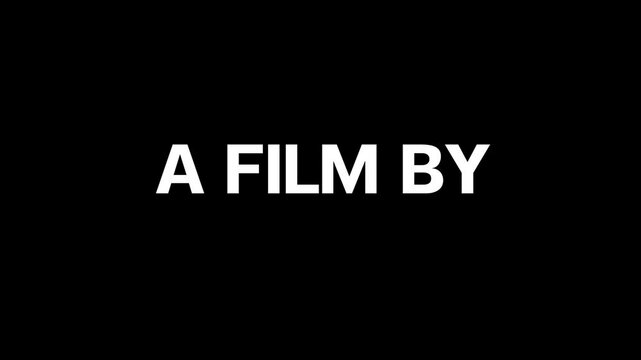 text a film by animation transaparent background