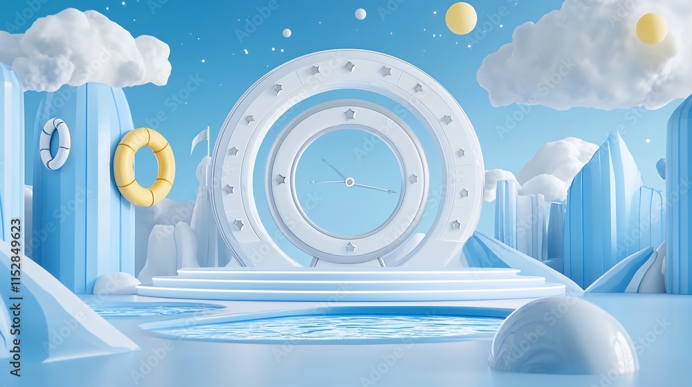Poster a visually striking 3d featuring a modern zodiac inspired layout with bright accents and a reserved 