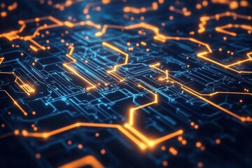 Obraz premium Exploring Digital Circuits: A Journey Into The World Of Technology