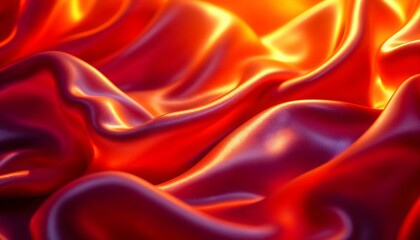 Obraz premium Luxurious velvet background in rich deep red with soft folds and a glossy finish, perfect for elegant designs.