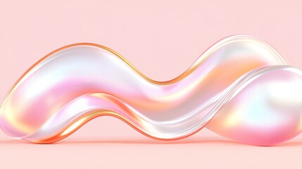 Abstract Pink and White Liquid Wave Design