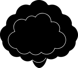 cloud silhouette vector illustration