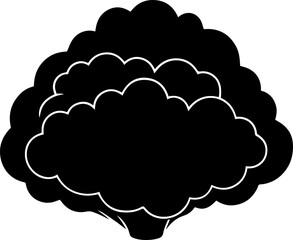 cloud silhouette vector illustration