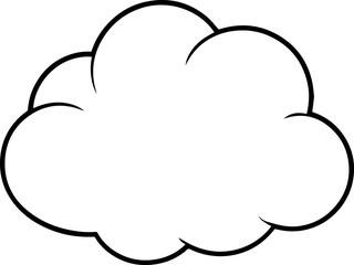 cloud outline vector illustration
