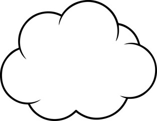 cloud outline vector illustration