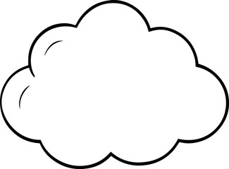 cloud outline vector illustration