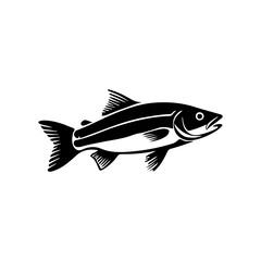 Fish Illustration in Black and White