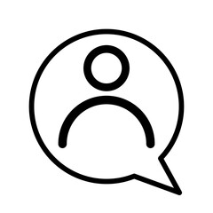 Obraz premium Profile Icon on Bubble Speech