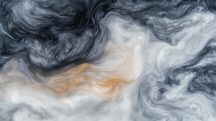 Fototapeta premium Abstract Swirling Marble Texture in Gray, White, and Gold