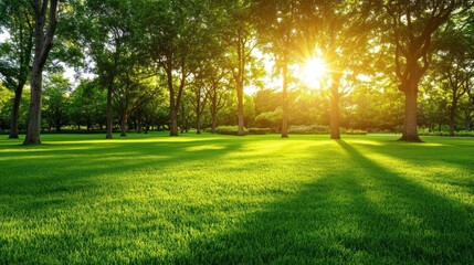 Obraz premium sunset in the park