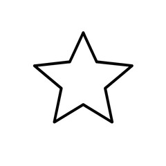 Obraz premium “Icon of a Star” – A bold star outline icon, representing success, achievement, or rating, on a white background. 