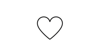 “Icon of a Heart” – A minimal heart outline icon, representing love, health, or compassion, on a white background.
