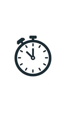“Icon of a Clock” – A simple clock face icon with bold lines, representing time, deadlines, or schedules, on a white background.
