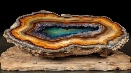 Amethyst Geode Agate Slice A Colorful Mineral Specimen