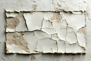 Obraz premium Cracked Plaster Texture, Abstract Wall Surface Shows Decay and Erosion Over Time