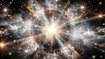 Fototapeta premium Stellar Explosion and Newly Formed Stars. Perfect for: Astronomy festivals, science classes, cosmic celebrations