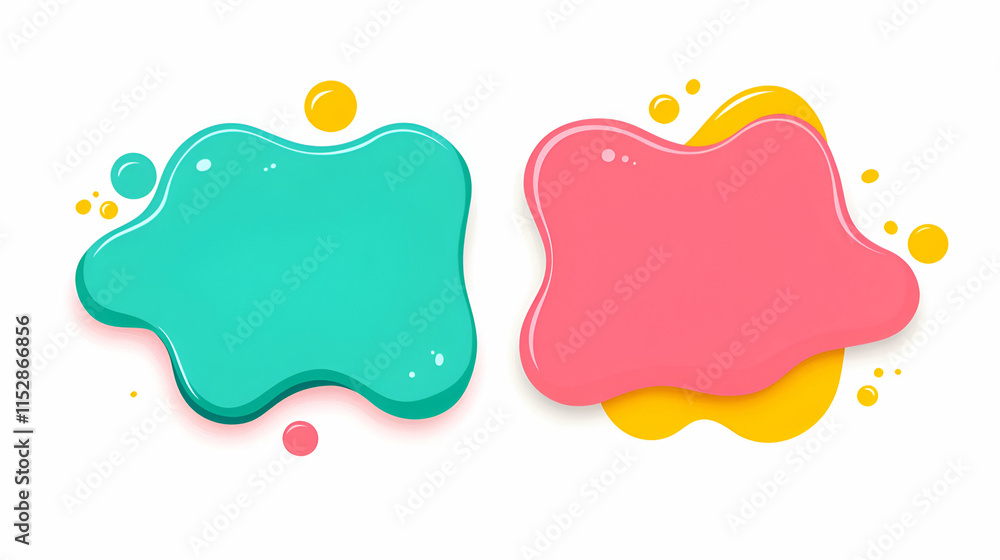 Poster abstract colorful liquid shapes, design elements for vibrant projects, enhancing visual appeal and a