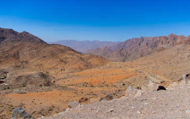 Desert valley in the Moroccan countryside near the Atlas Mountains