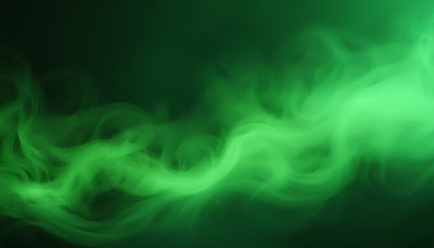 Green smoke on black background