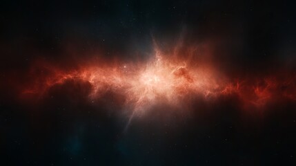 Fototapeta premium Cosmic Nebula Celestial Red and Blue Swirl