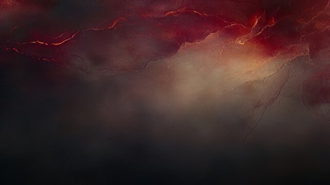 Crimson Nebula Celestial Fire and Shadow Dance