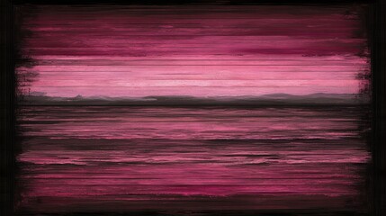 Crimson Sunset Over Serene Waterscape Painted Wood