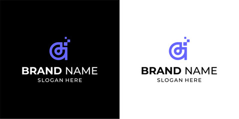 Creative Logo Letter A Technology, Illustration, Design Inspiration, Vector, Icon