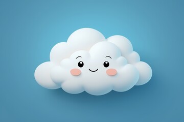 a cloud with a smiling face