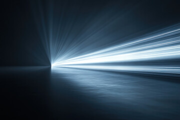 Light trail streaking through darkness, illuminating a city street with vibrant colors, capturing the energy and movement of urban nightlife.