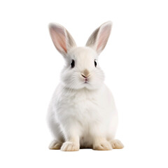 Obraz premium White rabbit on transparent background