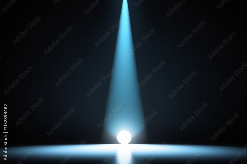 Canvas Prints a spotlight on a stage with a light coming from it