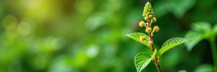 Mature Stachys sylvatica plant with foliage and fruiting stems, mature plant, botanical, hedge woundwort