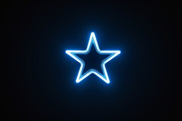 Obraz premium a blue star on a black background